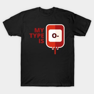 My blood type is O Negative T-Shirt